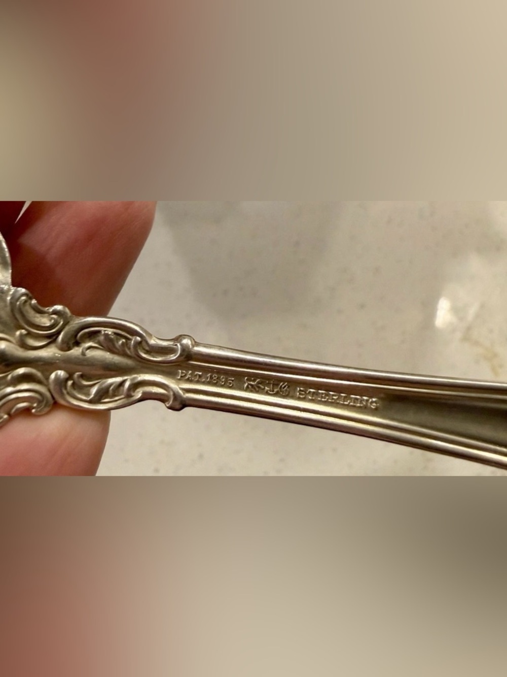 Chantilly by Gotham Antique Collect 1895 Sterling Silver casserole Spoon Piece - Picture 12 of 12
